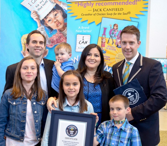 Miriam and family with the Guinness World Record
