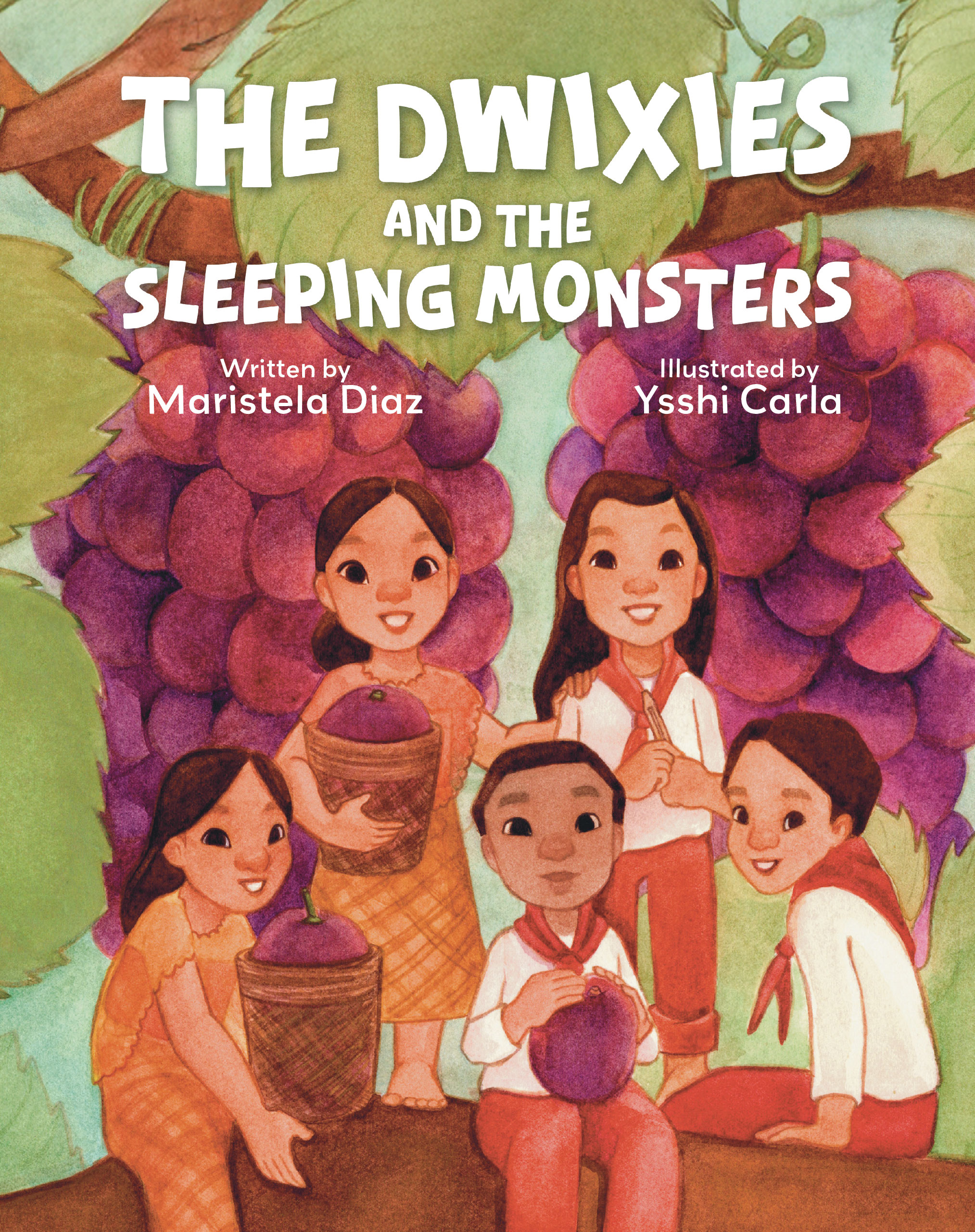 Cover art for "The Dwixies and the Sleeping Monsters" by Maristela Diaz